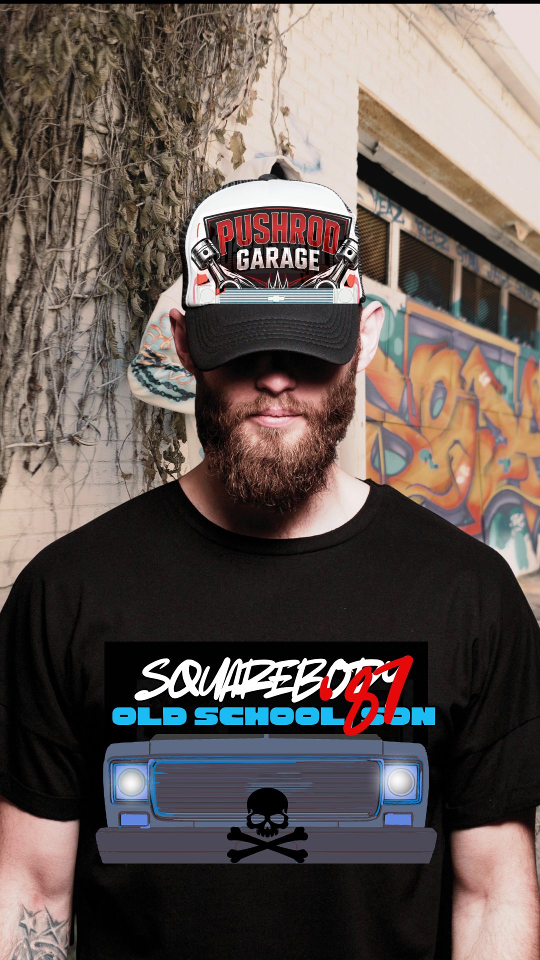 Garage Inspired Custom graphic SquareBody Life Old School 87’ T-Shirt