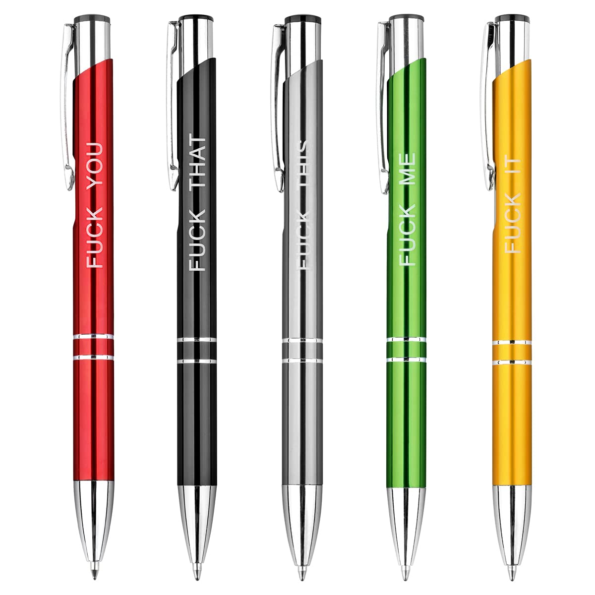 Funny Ballpoint Pens -Offensive Days Of The Week Pen Quotes, Funny Pen Set of 7 Adult Humor Pens, Sarcastic Daily Pen Set,Black Ink (7pcs week pens)
