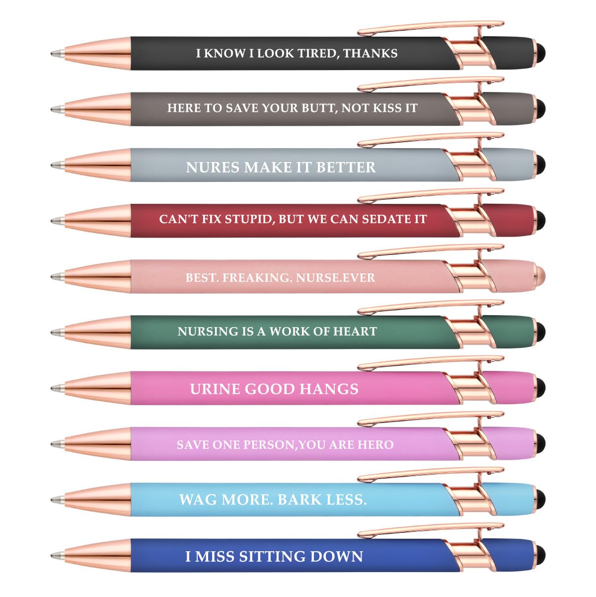 Funny Ballpoint Pens -Offensive Days Of The Week Pen Quotes, Funny Pen Set of 7 Adult Humor Pens, Sarcastic Daily Pen Set,Black Ink (7pcs week pens)