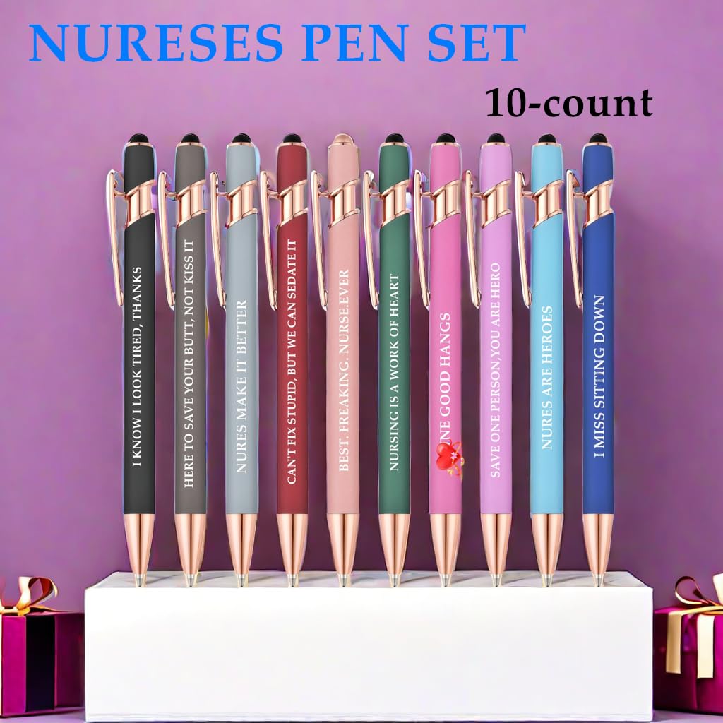Funny Ballpoint Pens -Offensive Days Of The Week Pen Quotes, Funny Pen Set of 7 Adult Humor Pens, Sarcastic Daily Pen Set,Black Ink (7pcs week pens)