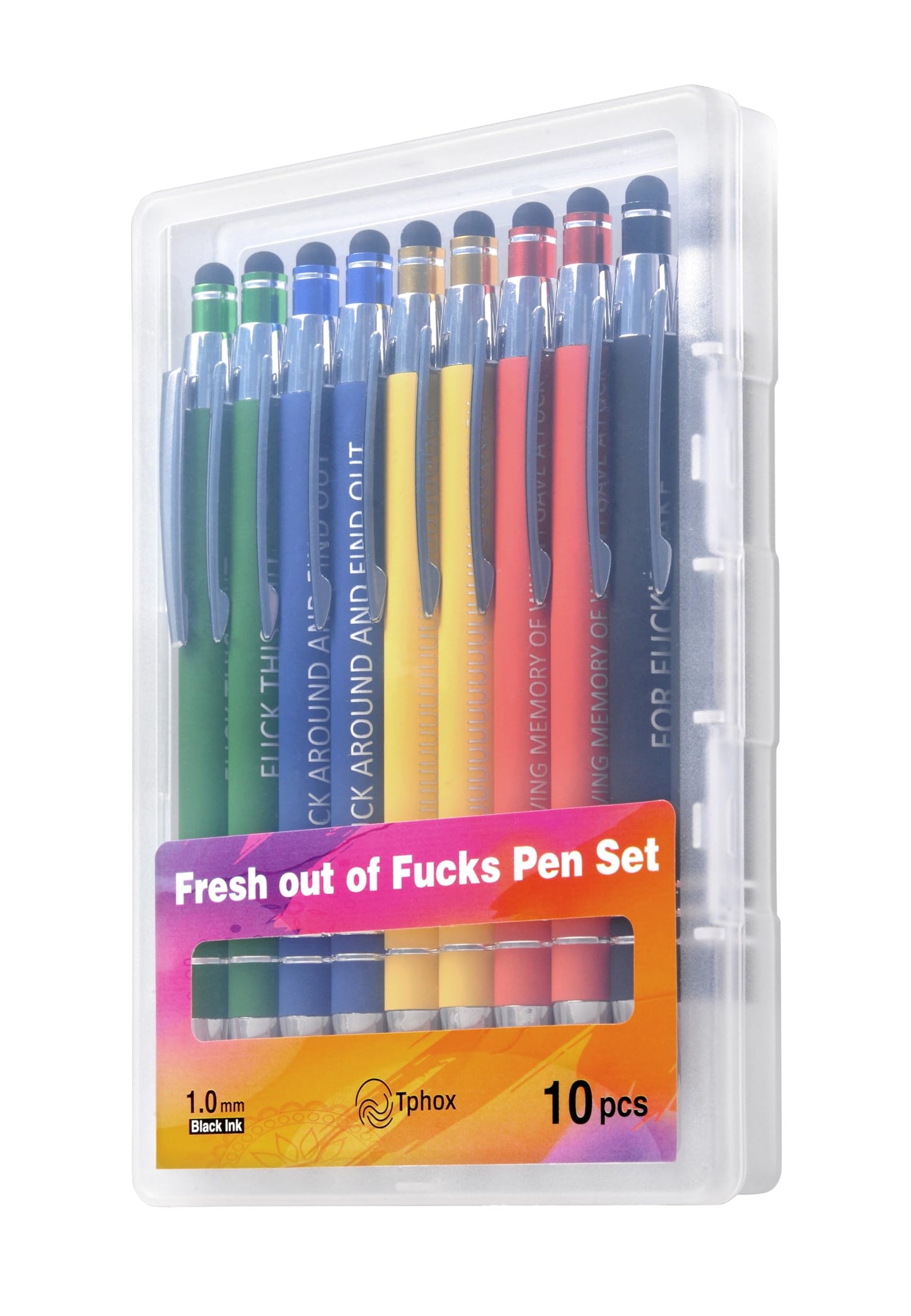 Funny Ballpoint Pens -Offensive Days Of The Week Pen Quotes, Funny Pen Set of 7 Adult Humor Pens, Sarcastic Daily Pen Set,Black Ink (7pcs week pens)