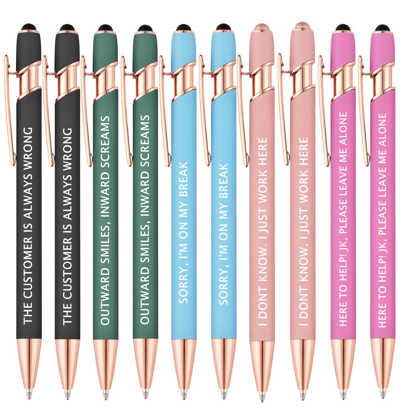 Funny Ballpoint Pens -Offensive Days Of The Week Pen Quotes, Funny Pen Set of 7 Adult Humor Pens, Sarcastic Daily Pen Set,Black Ink (7pcs week pens)