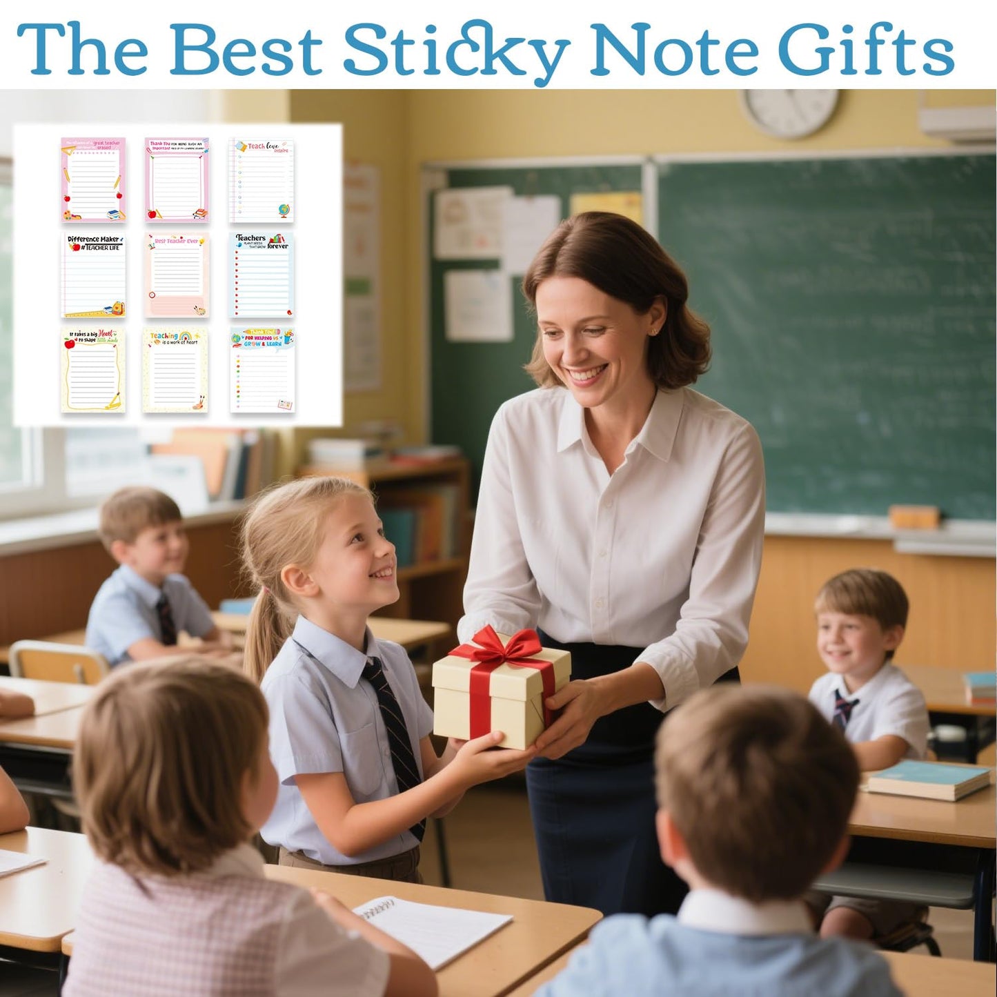 Patriotic Sticky Notes Gifts - 9 Pack Red White Blue Sticky Notes 3x4 Inches, Proud to Be an American Self-Stick Memo Pads, National Memorial Veterans Day Office Supplies, 450 Sheets