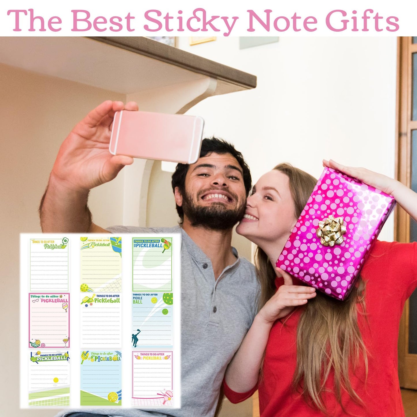 Patriotic Sticky Notes Gifts - 9 Pack Red White Blue Sticky Notes 3x4 Inches, Proud to Be an American Self-Stick Memo Pads, National Memorial Veterans Day Office Supplies, 450 Sheets
