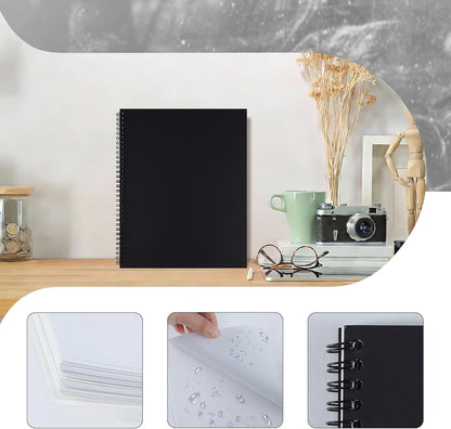 Reusable Sticker Book Collecting Album Sticker Collection Storage Book for Adults and Teens - 40 Sheets Blank Release Paper 8.5×11 Inch (Black)