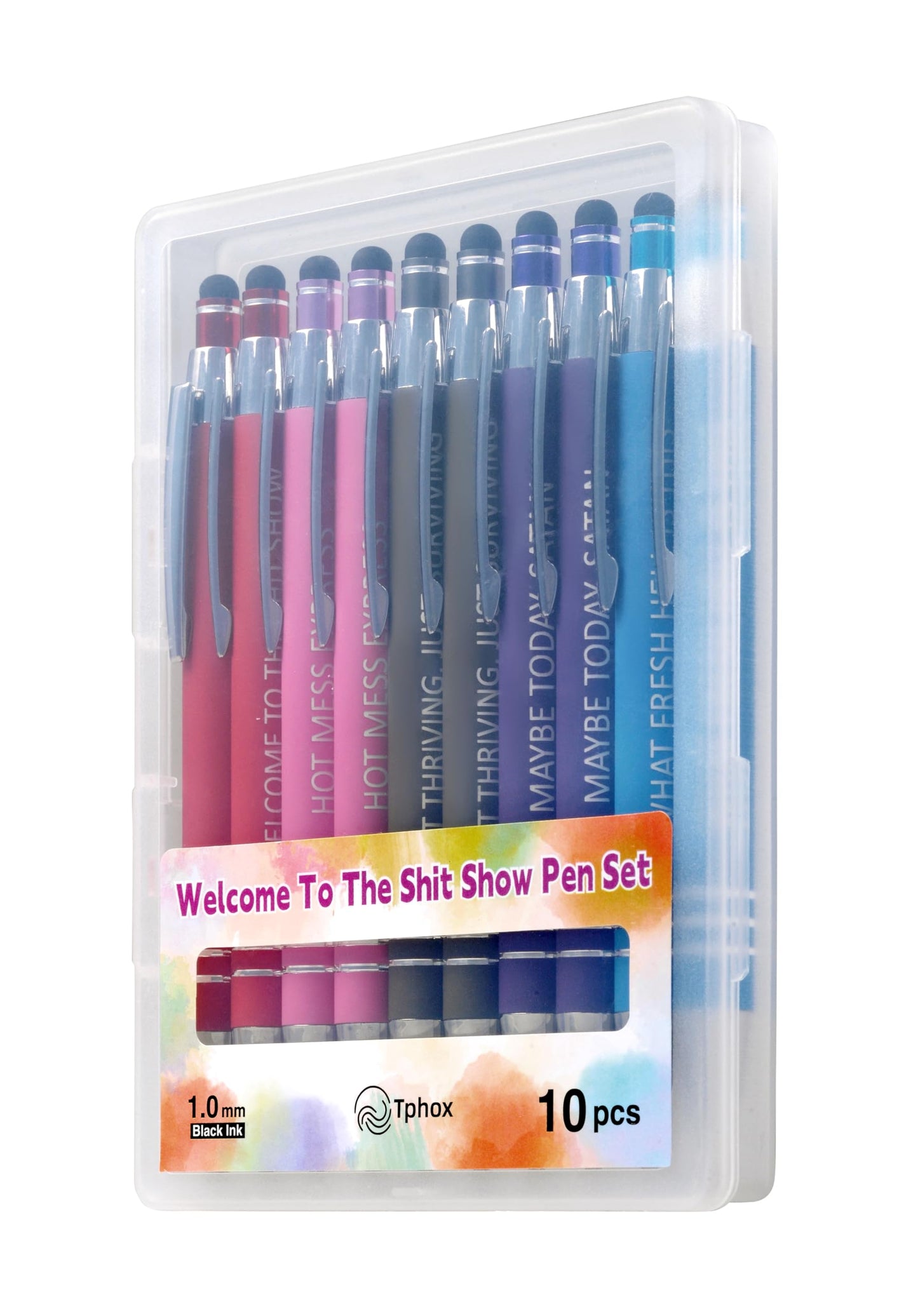 Funny Ballpoint Pens -Offensive Days Of The Week Pen Quotes, Funny Pen Set of 7 Adult Humor Pens, Sarcastic Daily Pen Set,Black Ink (7pcs week pens)