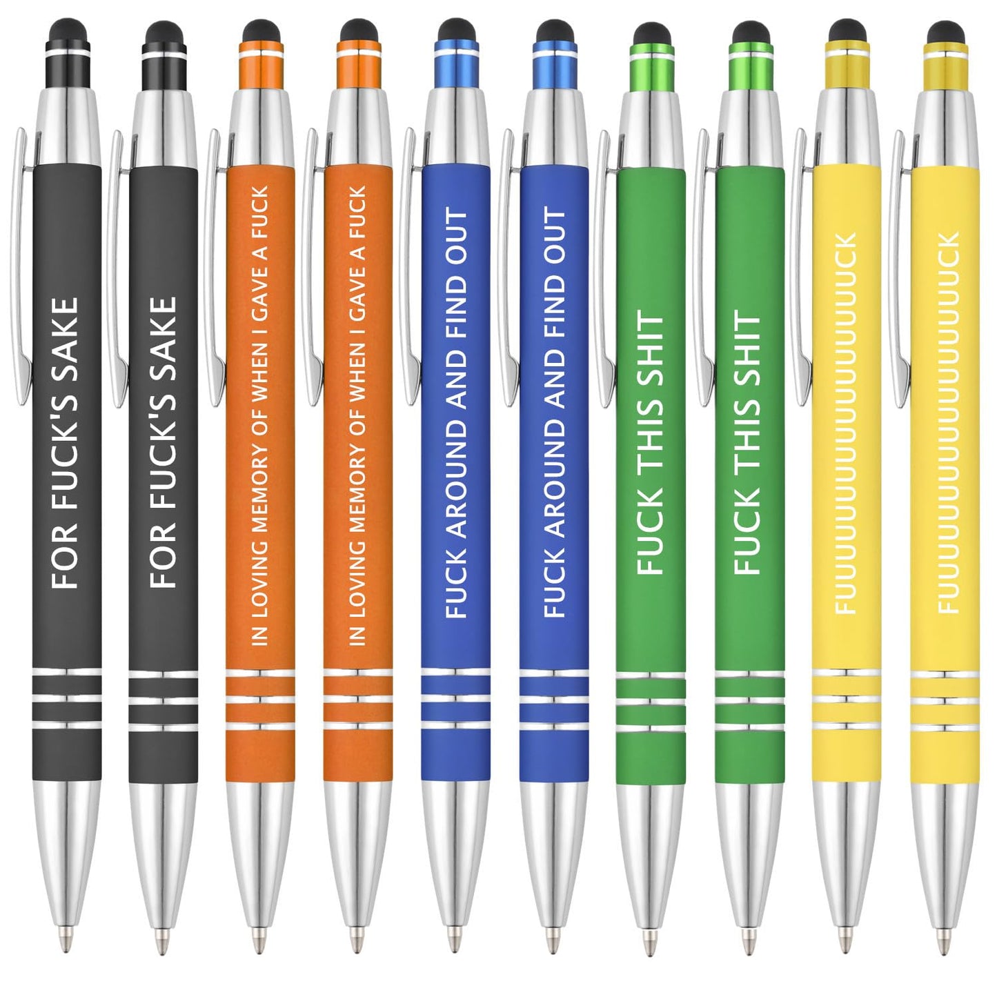 Funny Ballpoint Pens -Offensive Days Of The Week Pen Quotes, Funny Pen Set of 7 Adult Humor Pens, Sarcastic Daily Pen Set,Black Ink (7pcs week pens)