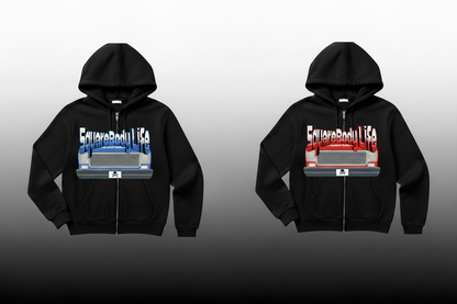 Garage Inspired Custom Graphic Full Zipper Hoodies