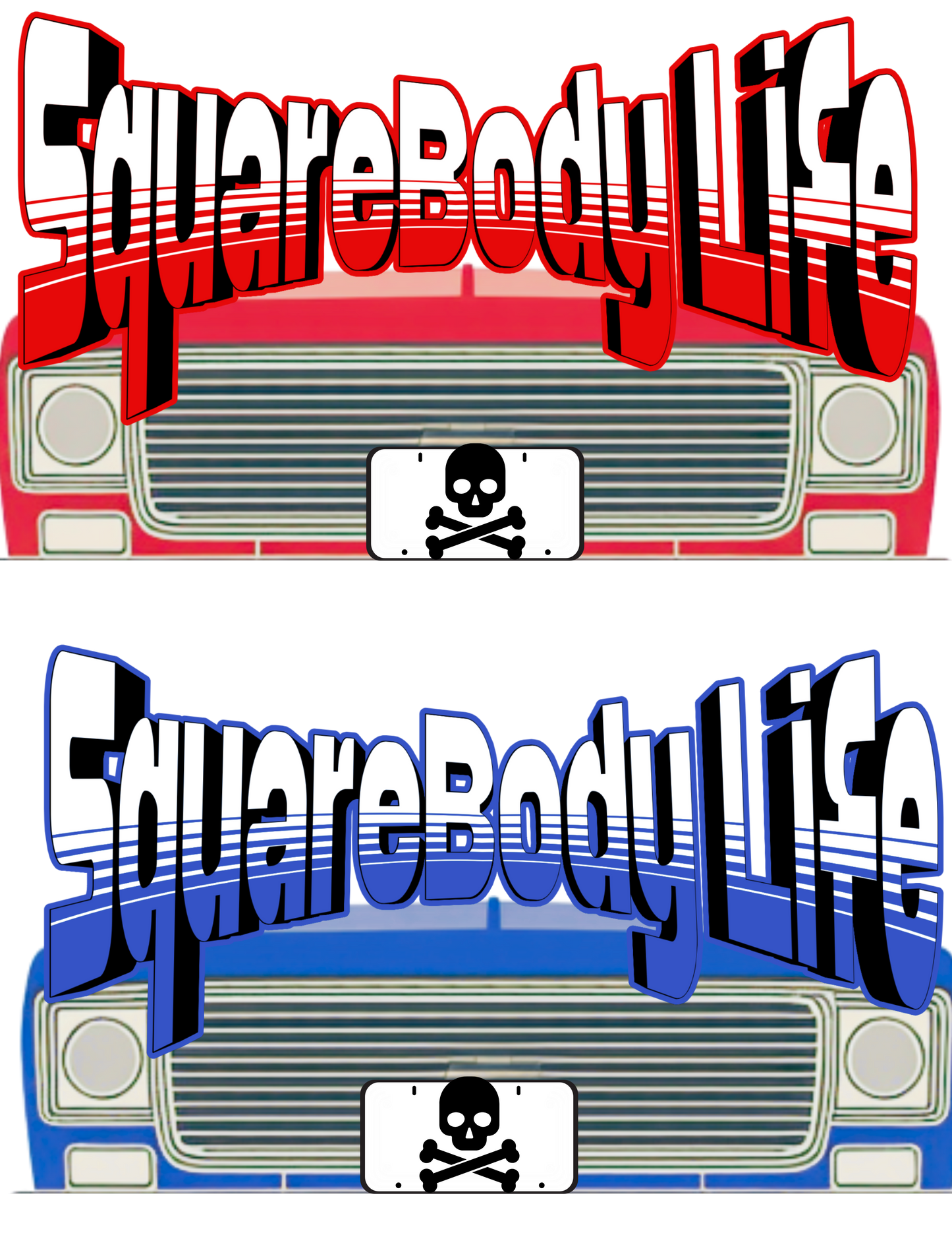 Snap-Back Hats with Custom Design - SquareBody Life_red_blue