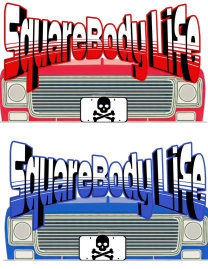 Snap-Back Hats with Custom Design - SquareBody Life_red_blue